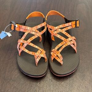 Orange Strappy Chaco zx2 Sandals